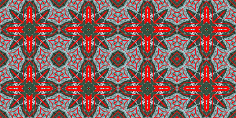 Seamless pattern banner red and green. Festive red and green Christmas pattern. Merry Christmas. Happy New Year.