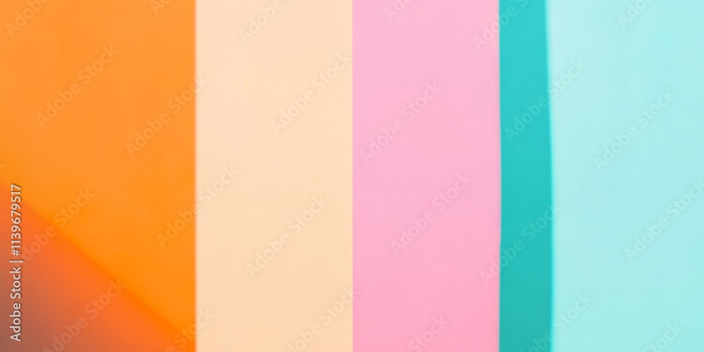 Poster Brightly colored banner with neon lights creating vibrant contrast and empty space for customization or messaging