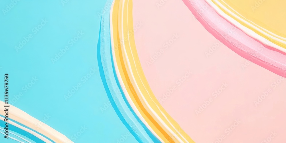 Poster brightly colored banner with frosted cookies and vibrant design elements creates an inviting visual 
