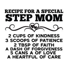 Obraz premium Recipe for a Special Step mom SVG Art & Illustration