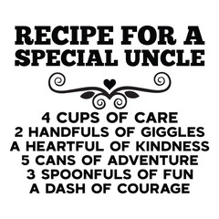 Recipe for a Special Uncle SVG Art & Illustration
