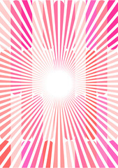 The background image is in pink tones, using shapes to arrange. Composition with gradation used for graphics