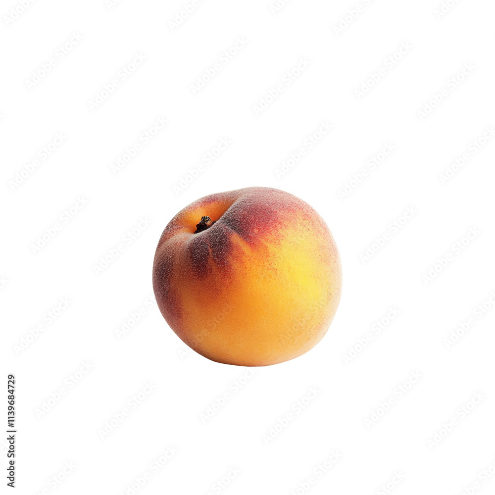 Poster close-up peach, isolated on a transparent background