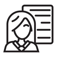 journalist line icon