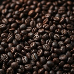 Dark Brown Coffee Beans Background