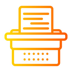 Typewriter gradient icon