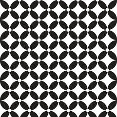 black and white batik indonesia seamless pattern