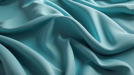 Obraz premium vibrant aqua blue fabric boasts rich texture, creating luxurious feel and elegant appearance. Perfect for various design projects and textiles