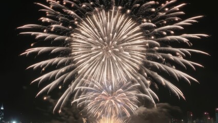 fireworks in the night sky new year