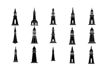 minaret bundle vector illustration for Eid and Ramadan 