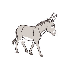 donkey vector art and illustration 