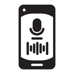 microphone glyph icon