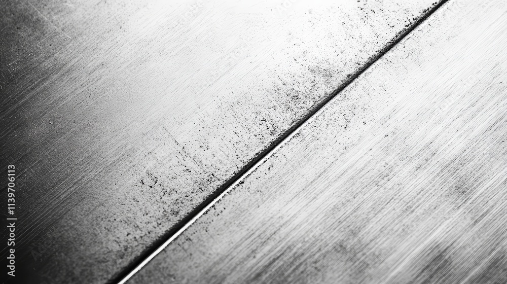 Poster Abstract grayscale texture with a diagonal line