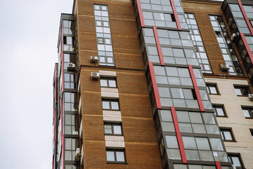 Modern residential building showcasing vibrant architectural design in Irkutsk