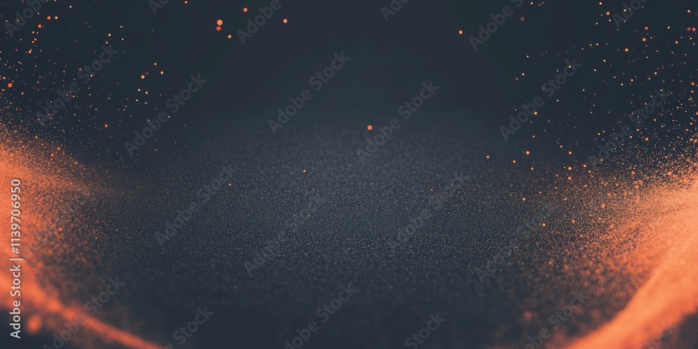 Poster Contrast banner featuring magnetic filings creating dynamic edges and empty space for creative design