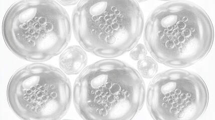 Abstract background of transparent bubbles