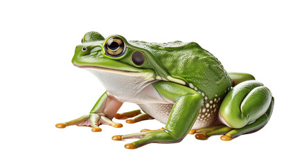 Obraz premium Green Tree Frog Amphibian Wildlife Reptile Nature Closeup Isolated Animal Photography Exotic Frog