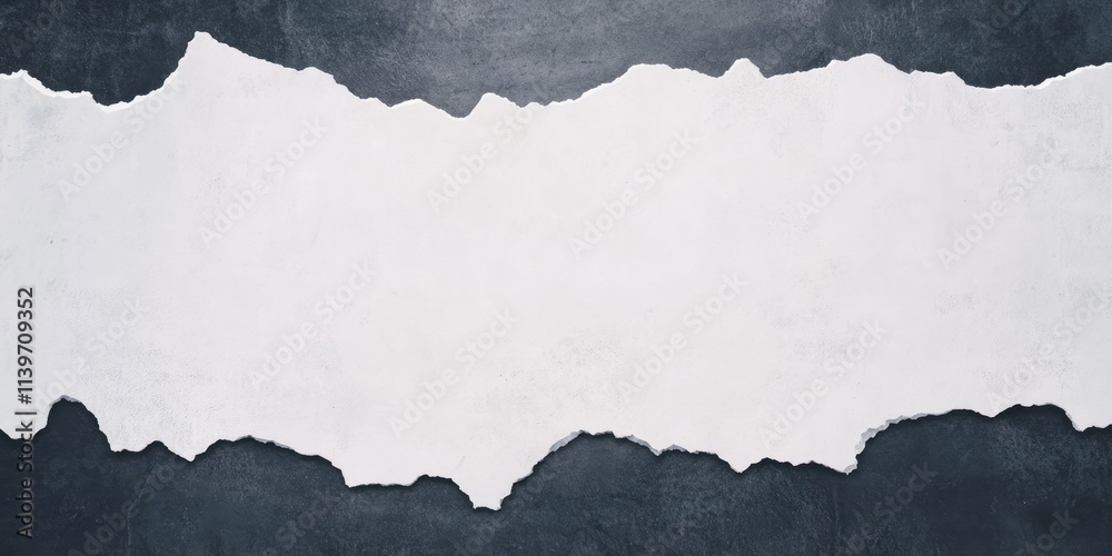 Poster contrast banner with empty space and shredded plaster edge, perfect for creative designs or announce