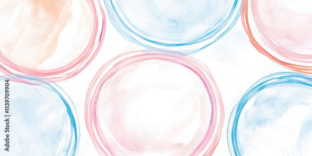 Poster colorful petri dishes create a vibrant contrast against a bright and empty background space