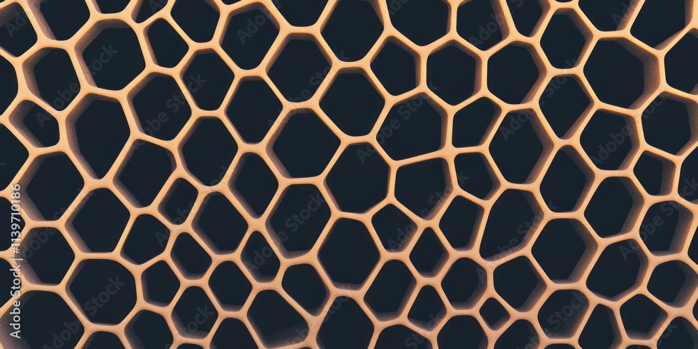 Aufkleber Honeycomb pattern with contrast empty space in the center ideal for creative design projects