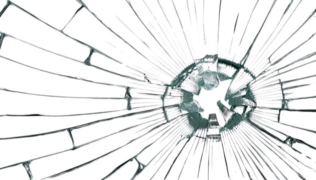 Shattered Glass Texture Crack Damage Broken Window Radial Design