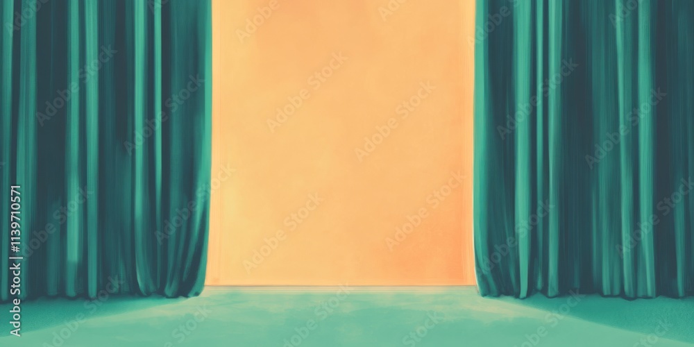 Poster contrast banner featuring empty space framed by card stacks, ideal for presentations or announcement
