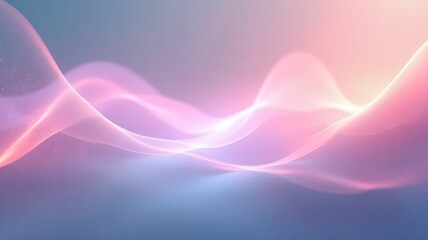 Obraz premium Abstract composition of smooth light stripes in soft pastel tones