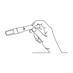 One continuous single drawing line art flat doodle pregnancy, woman, health, maternity, pregnant, result. Isolated image hand draw contour on a white background
