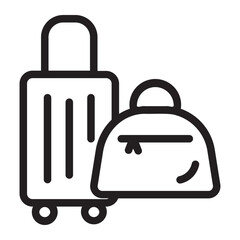 suitcase line icon