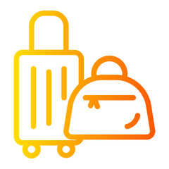 suitcase gradient icon