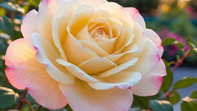 pink and yellow rose