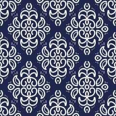 pattern flowerdamask ethnic boho American ikat texture tribal geometric background mandalas