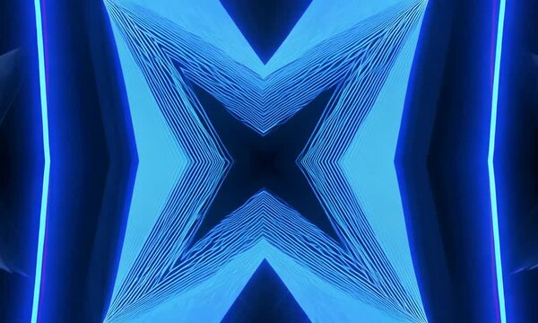 Single blue diamond shape on a black background.