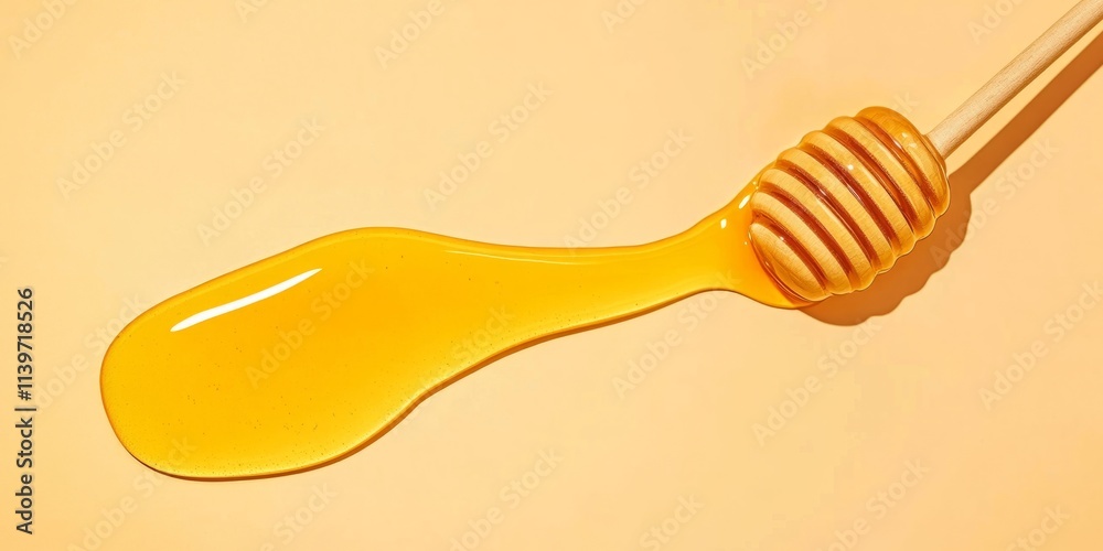 Aufkleber honey sticks create an inviting banner design with bright, contrasting empty space for product promo