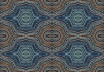 pattern flowerdamask ethnic boho American ikat texture tribal geometric background mandalas