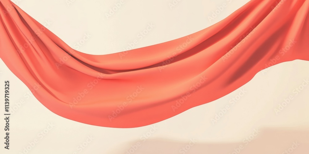 Poster Elegant banner featuring empty space and silk tassels against a clean backdrop with soft shadows