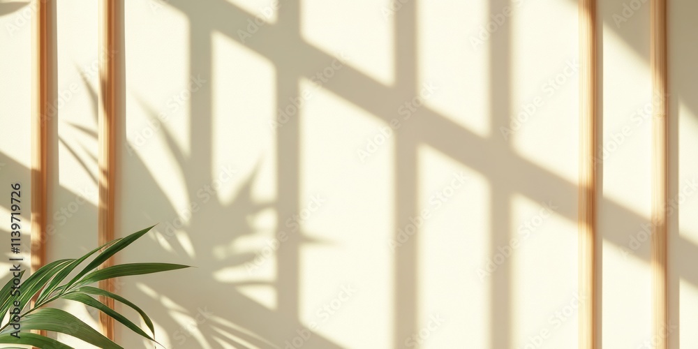 Poster Creative banner design featuring bamboo flutes and contrasting empty space with clean shadows for artistic presentation