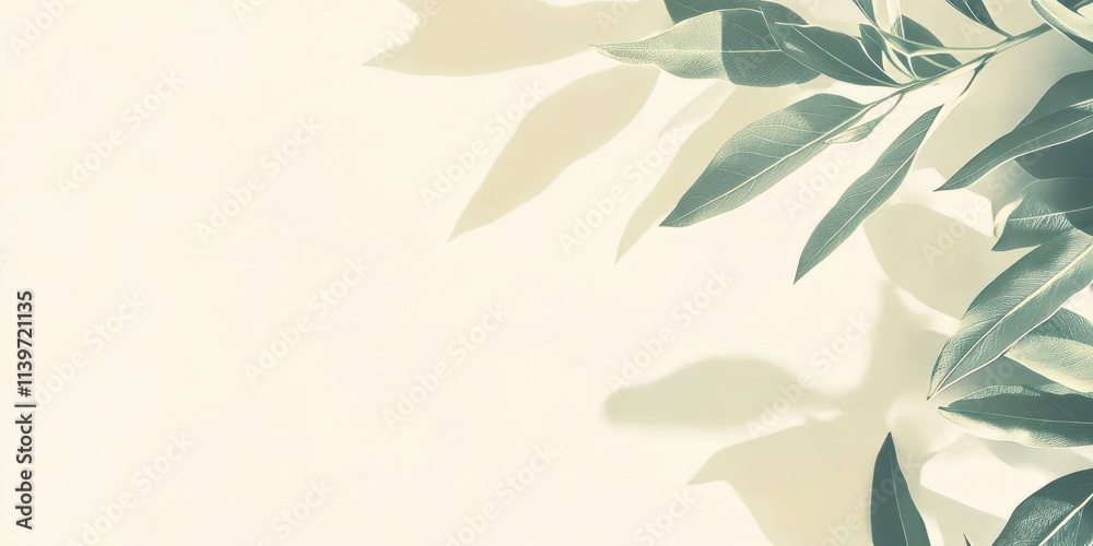 Aufkleber Elegant design with seed pods framing empty space on a light background for creative projects or advertising