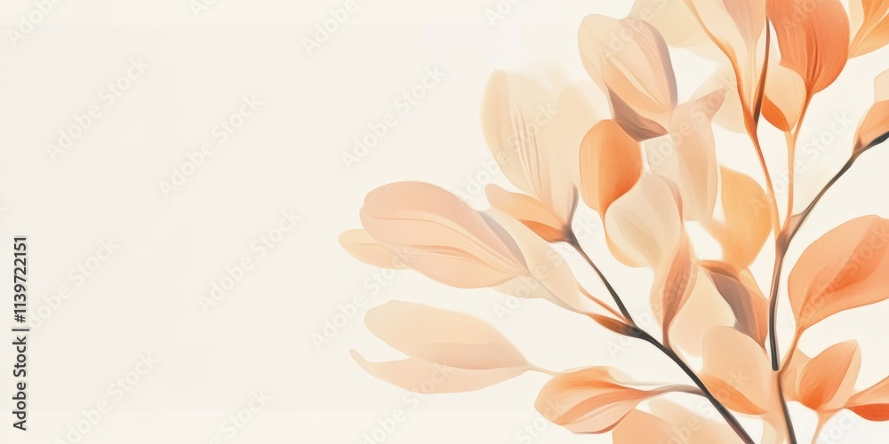 Poster Elegant banner design featuring seed pods and empty space for text or branding on a light background