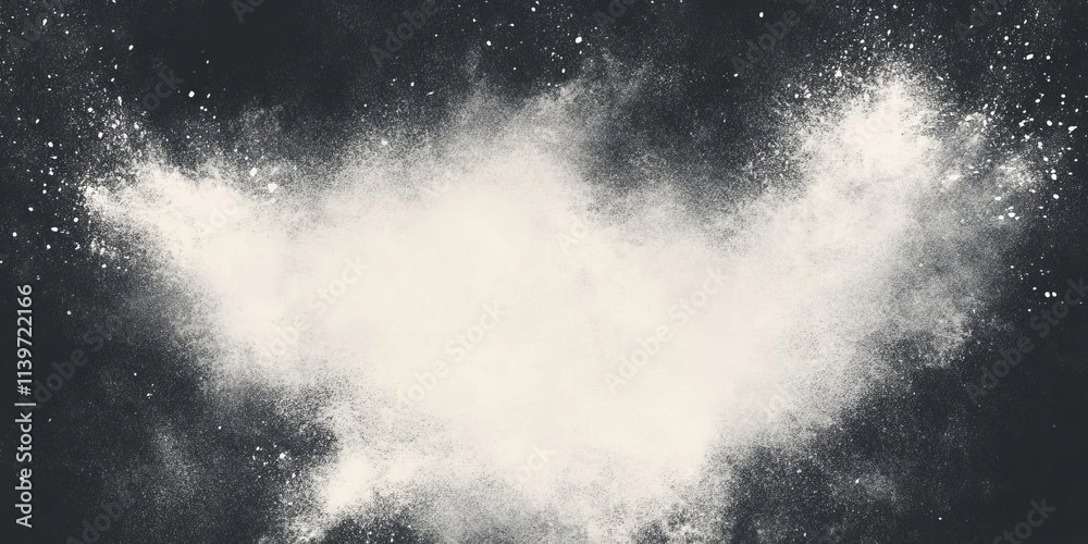 Poster Banner design featuring empty space and contrasting chalk dust along the edges for creative projects