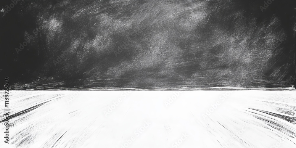 Aufkleber Chalk outline banner featuring contrasting empty space with clean shadows for creative display