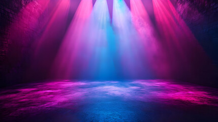 Obraz premium Neon Glowing Abstract Background 3D Illustration