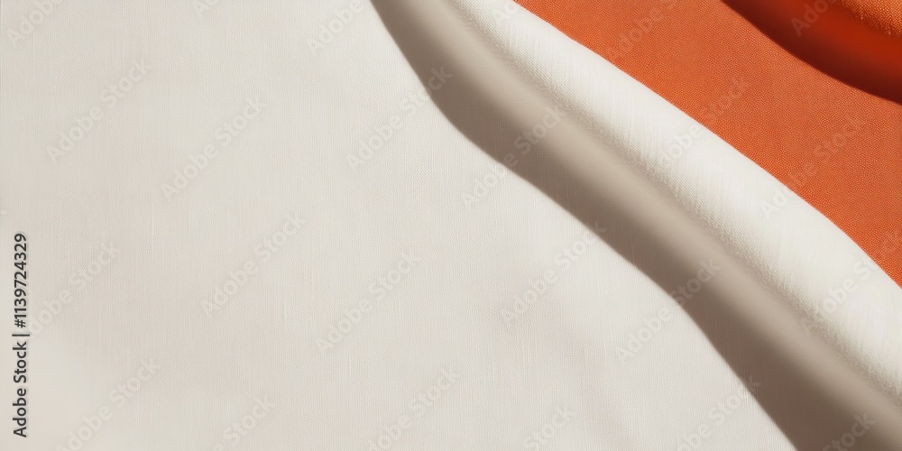 Poster Contrast banner with empty space and fabric swatches showcasing clean shadows and vibrant colors for design projects