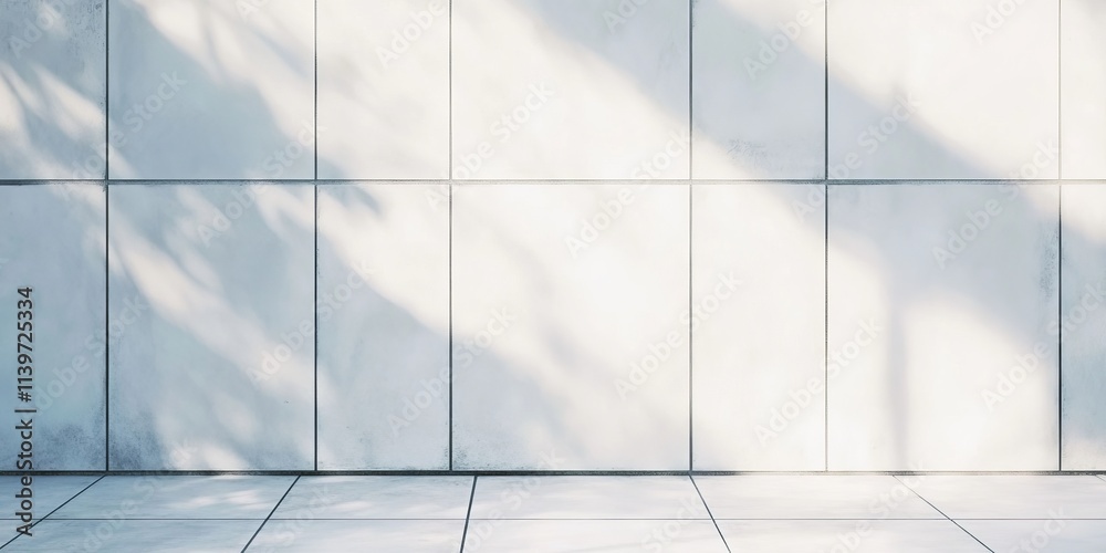 Aufkleber Elegant banner design featuring empty space with contrasting tiled edges and clean shadows