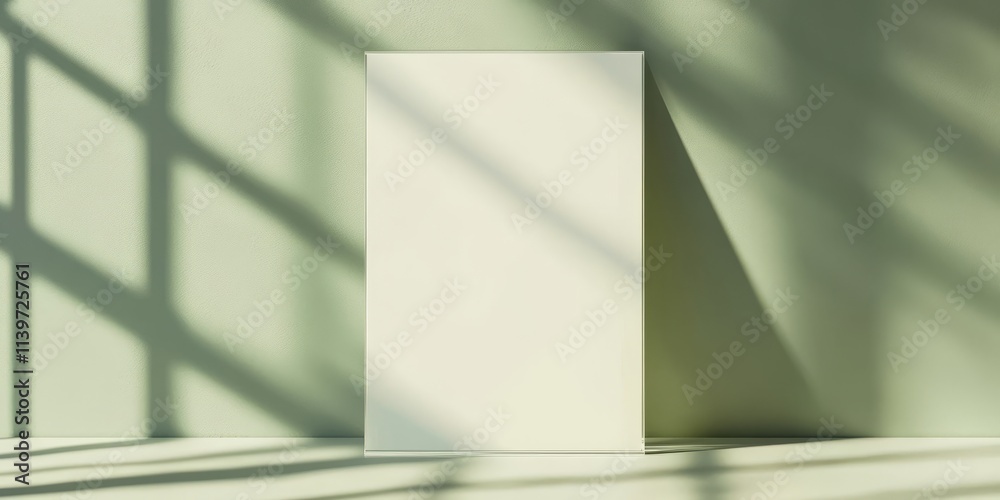 Poster Banner with acrylic blocks and clean shadows creating a contrast background for design purposes