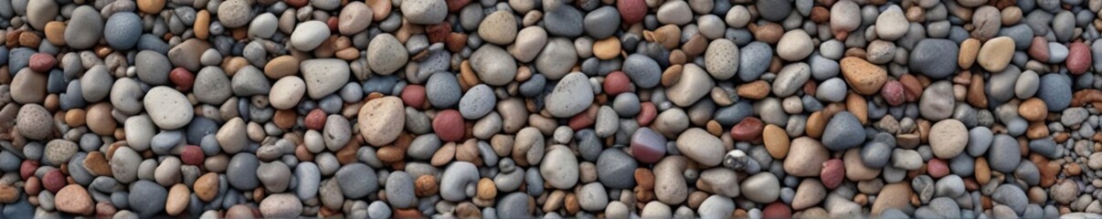 dense pile of crushed pebbles and small rocks, rock composition, boulder texture
