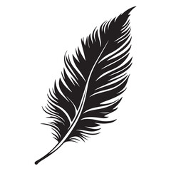 Obraz premium Feather icons vector. Bird feather silhouette illustration isolated on white background
