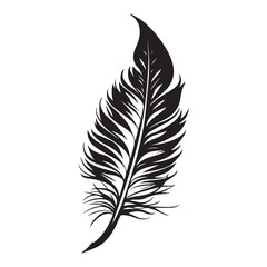 Fototapeta premium Feather icons vector. Bird feather silhouette illustration isolated on white background