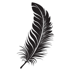 Obraz premium Feather icons vector. Bird feather silhouette illustration isolated on white background