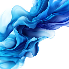 Obraz premium Abstract blue fluid wave design showcasing elegance and movement in digital art.